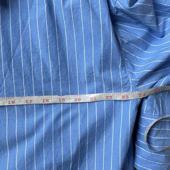 Everlane Blue & White Striped Relaxed Fit Button-Down Shirt XS - Picture 13 of 14